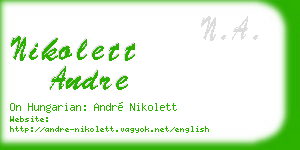 nikolett andre business card